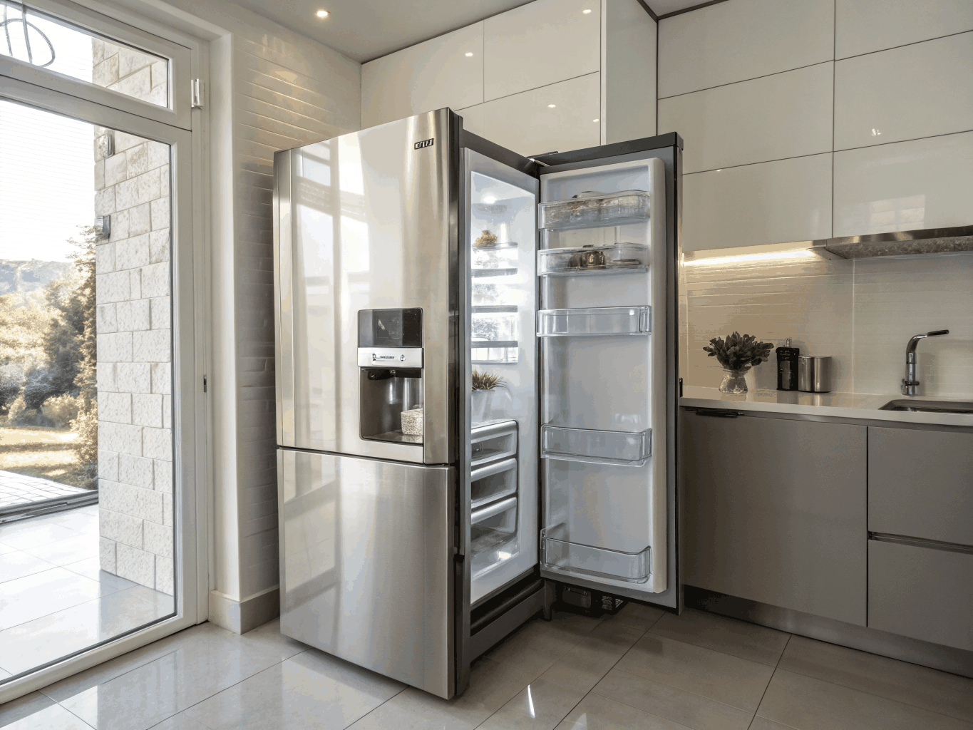 Modern LG refrigerator and kitchen suite repaired professionally