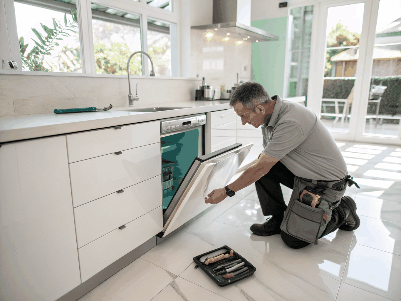 Dishwasher maintenance and internal inspection