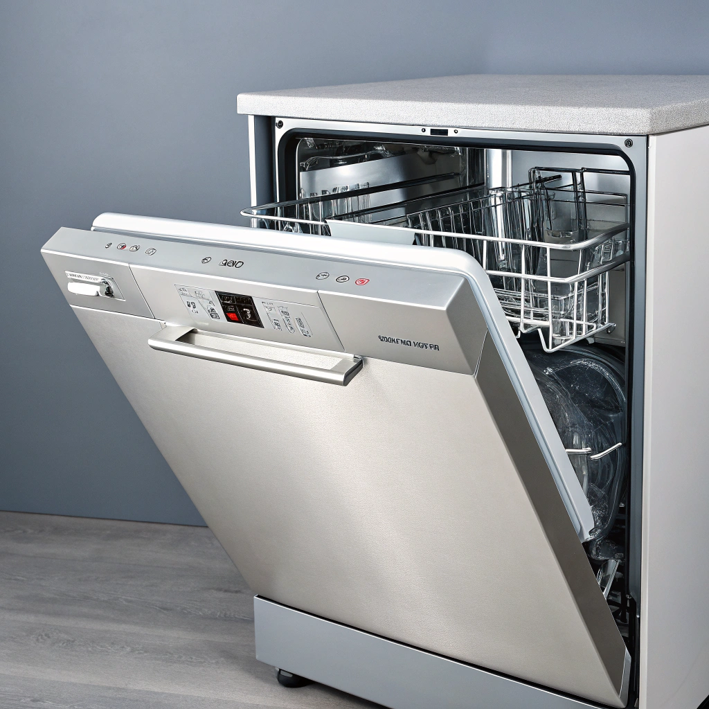 Stainless steel dishwasher diagnostic and repair in modern kitchen