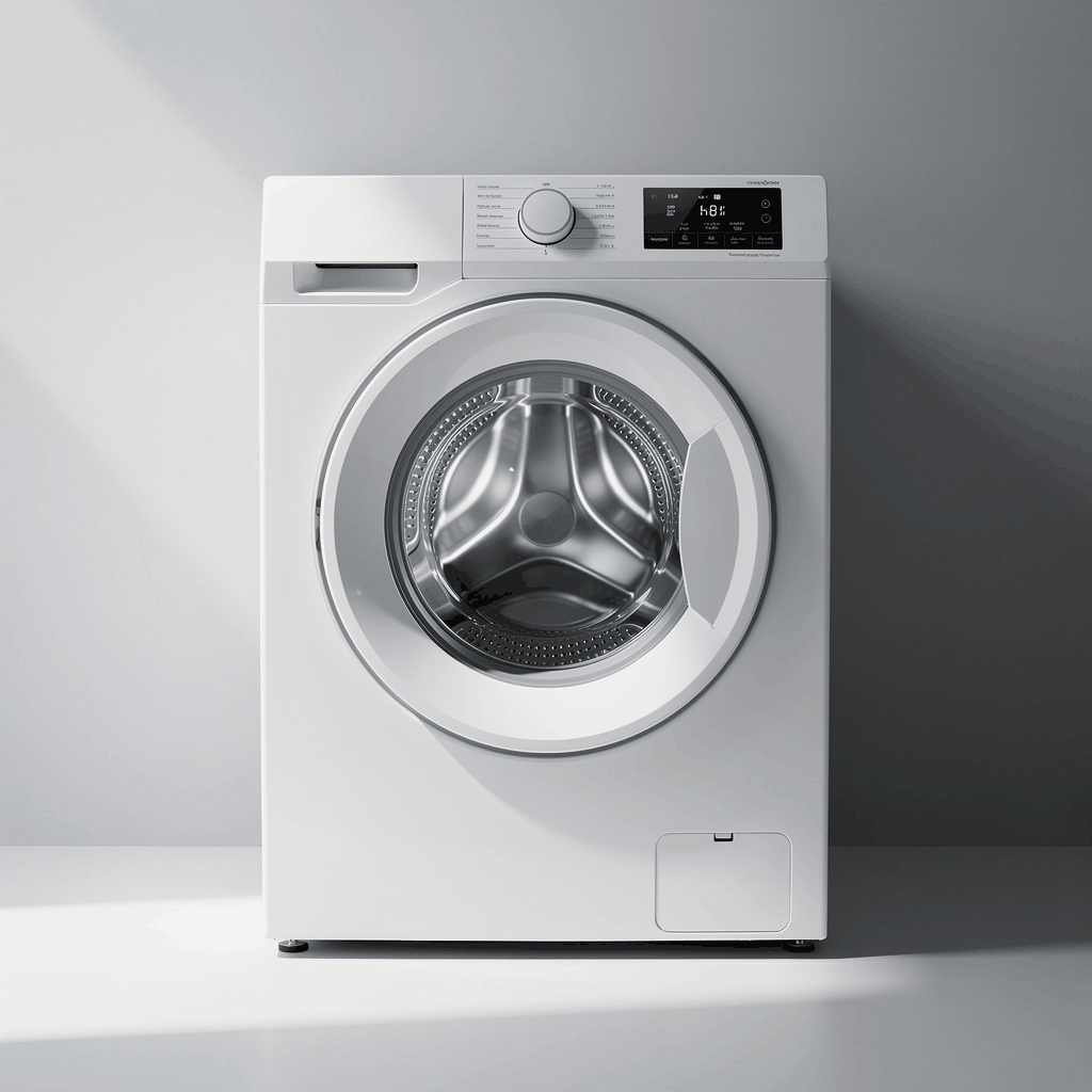 Front-load washing machine diagnostic and repair in laundry room